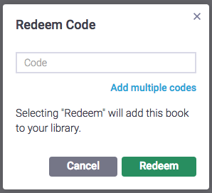 redeem code bookshelf using